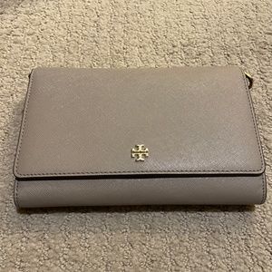 Taupe Tory Burch Wallet on Chain